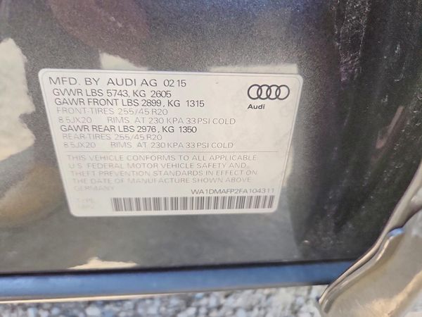 2015 AUDI Q5 S Line Premium Plus