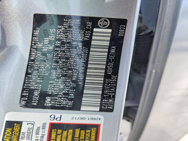 2015 TOYOTA CAMRY