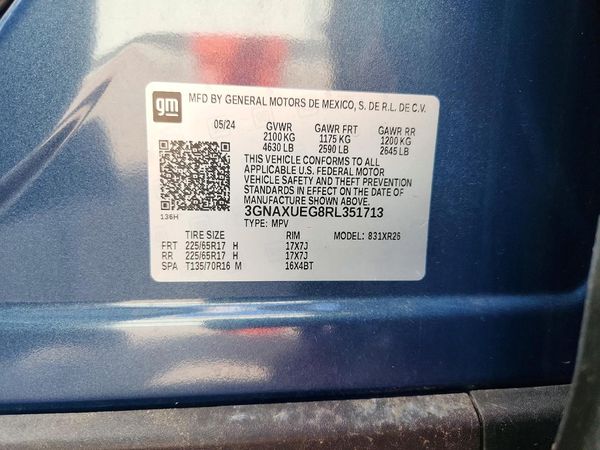 2024 CHEVROLET EQUINOX LT (1LT) — VINS