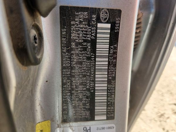 2017 TOYOTA CAMRY LE/SE/XLE/XSE