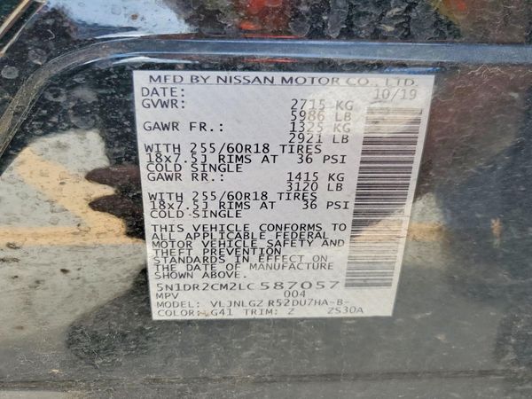 2020 NISSAN PATHFINDER