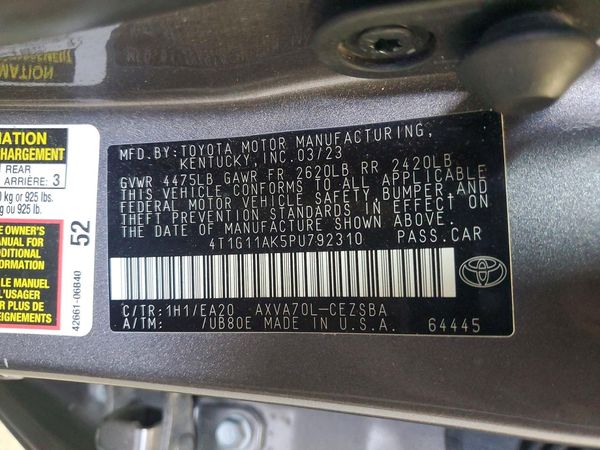 2023 TOYOTA CAMRY