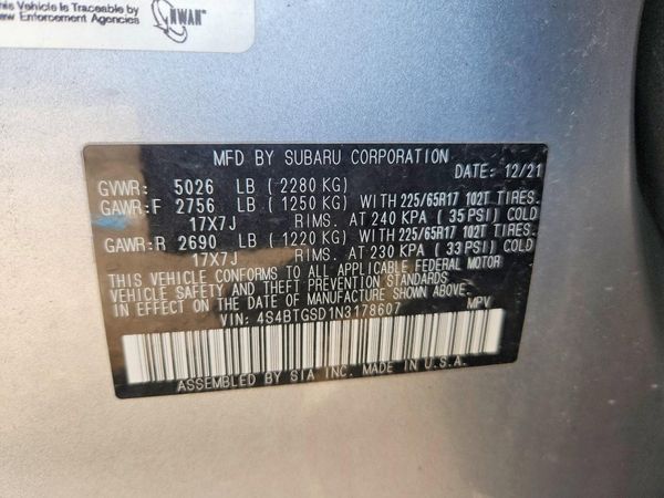 2022 SUBARU OUTBACK