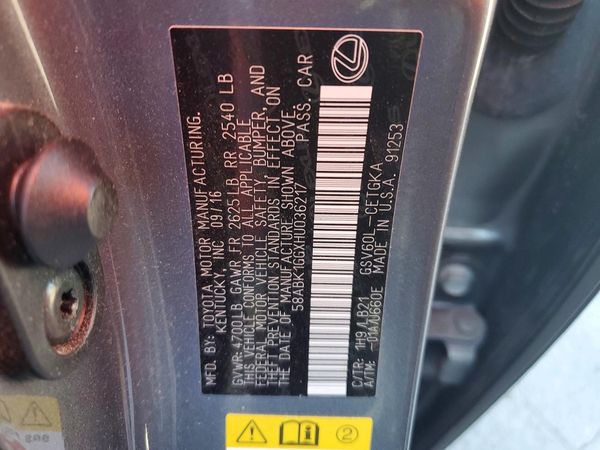 2017 LEXUS ES 350
