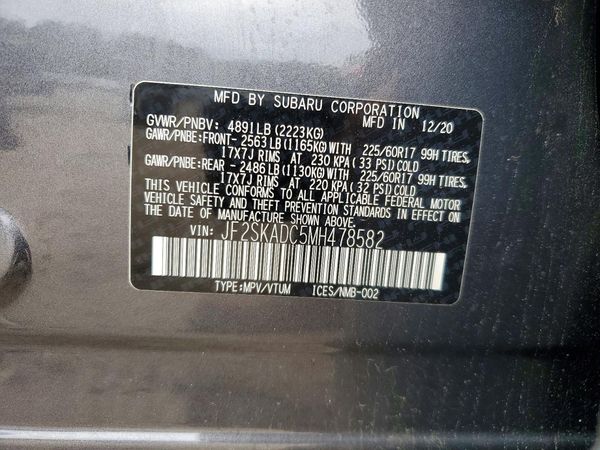2021 SUBARU FORESTER Base