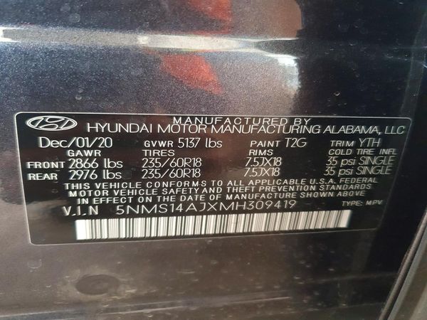 2021 HYUNDAI SANTA FE SE