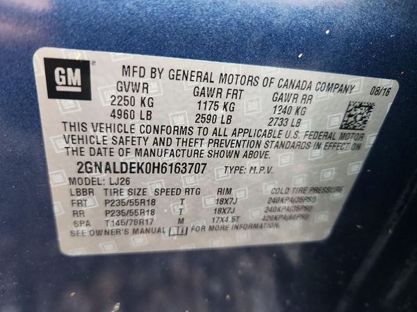 2017 CHEVROLET EQUINOX Premier