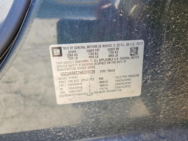 2017 CHEVROLET SILVERADO LT