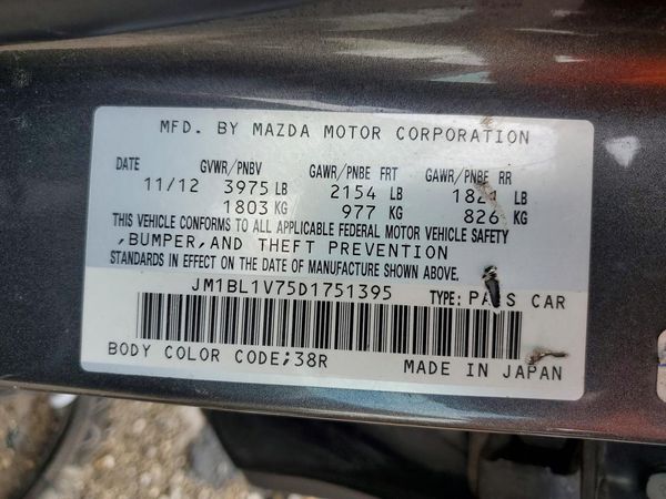 2013 MAZDA 3 Touring/GS — VINS