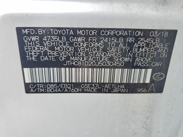 2018 LEXUS IS