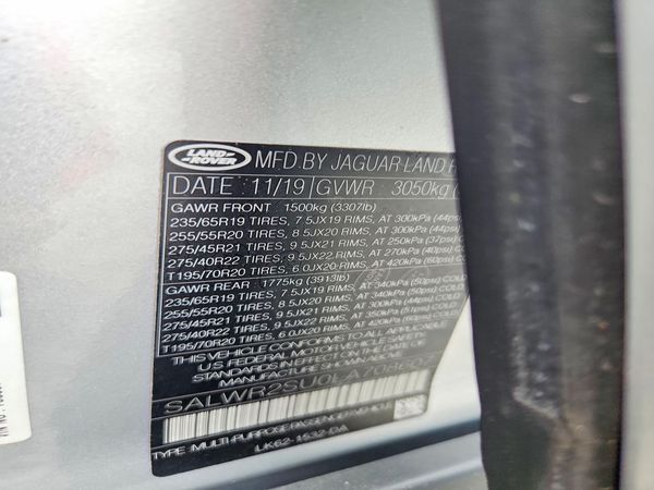 2020 LAND ROVER RANGE ROVER SPORT HSE
