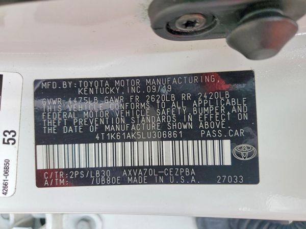 2020 TOYOTA CAMRY XSE
