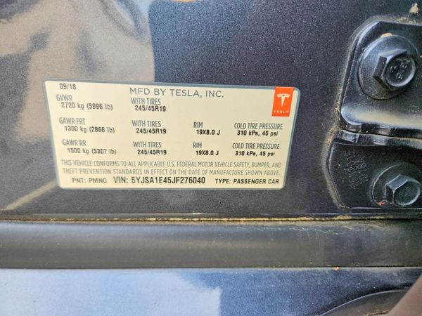 2018 TESLA MODEL S