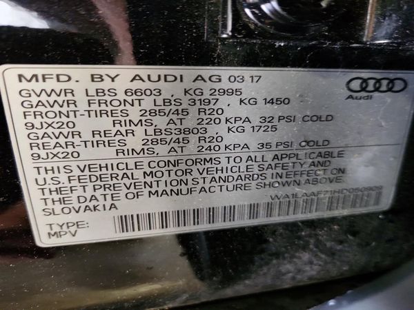 2017 AUDI Q7 quattro Premium Plus