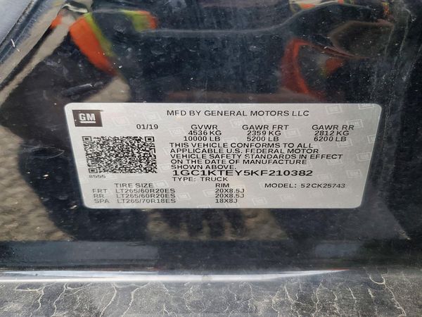 2019 CHEVROLET SILVERADO LTZ