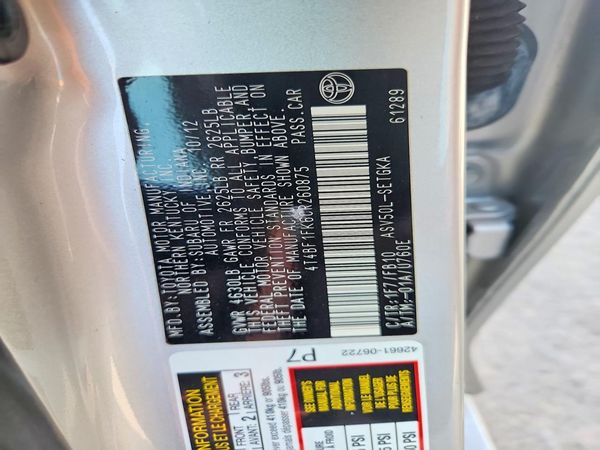 2012 TOYOTA CAMRY