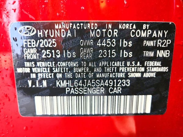 2025 HYUNDAI SONATA SEL — VINS