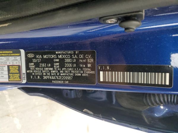 2018 KIA FORTE