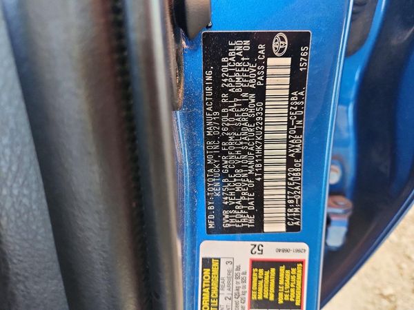 2019 TOYOTA CAMRY L/LE/SE/XLE