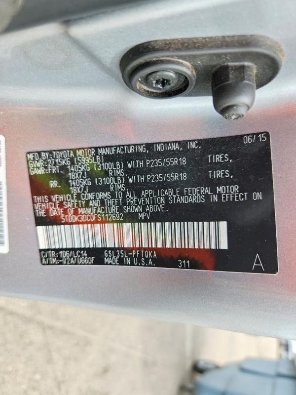 2015 TOYOTA SIENNA