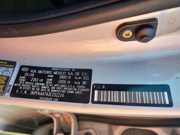 2018 KIA FORTE