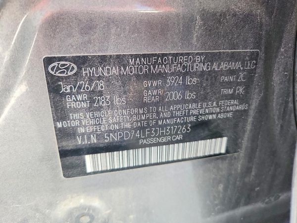 2018 HYUNDAI ELANTRA SE