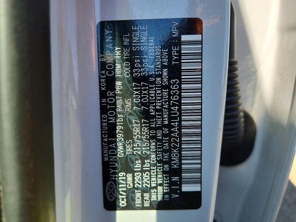 2020 HYUNDAI KONA SEL