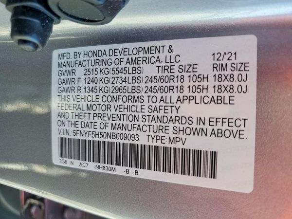 2022 HONDA PILOT