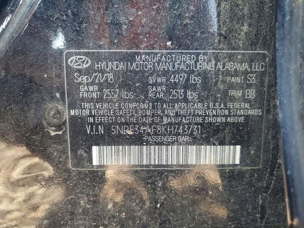 2019 HYUNDAI SONATA