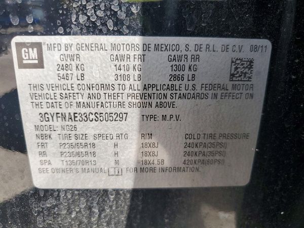2012 CADILLAC SRX Luxury