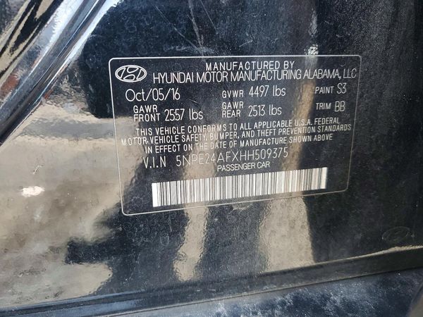 2017 HYUNDAI SONATA SE, Eco