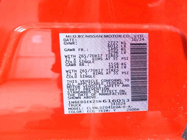 2025 NISSAN FRONTIER