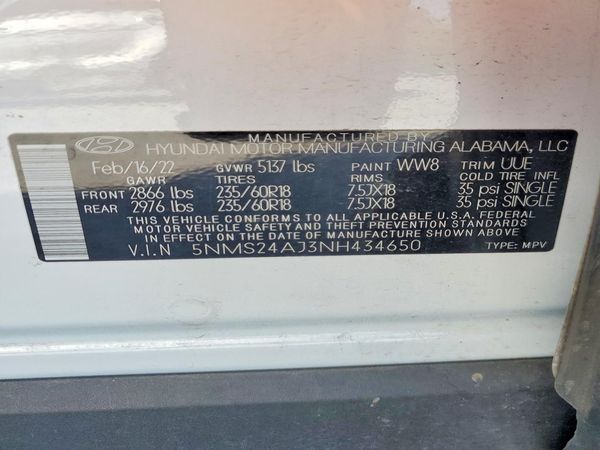 2022 HYUNDAI SANTA FE