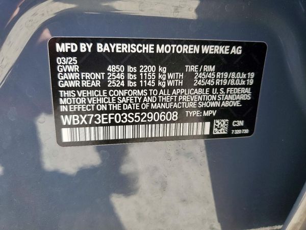 2025 BMW X1 xDrive28i — VINS