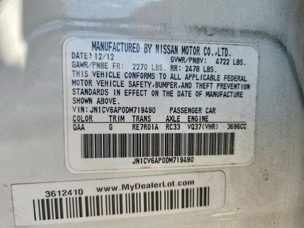 2013 INFINITI G37