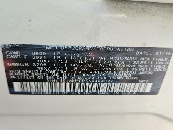 2019 SUBARU ASCENT Premium 7+ES+KA