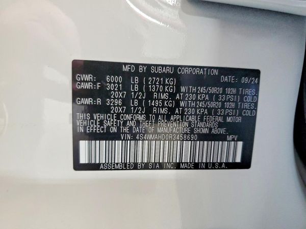 2024 SUBARU ASCENT ONYX
