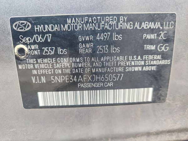 2018 HYUNDAI SONATA
