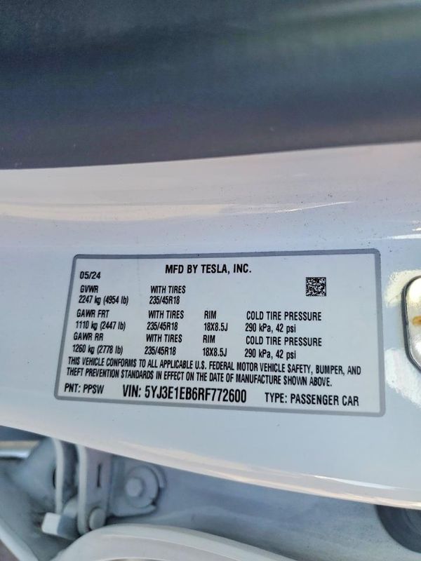 2024 TESLA MODEL 3