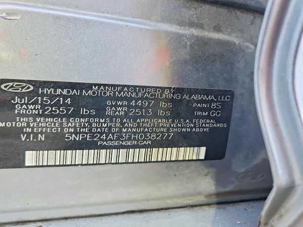 2015 HYUNDAI SONATA