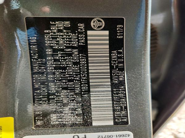 2012 TOYOTA CAMRY Hybrid