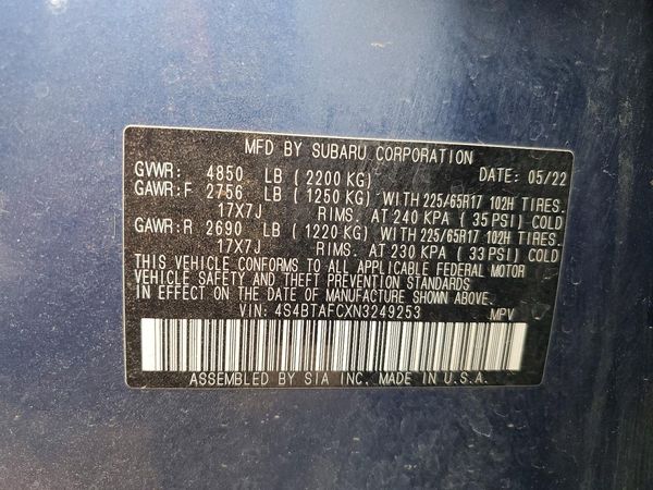 2022 SUBARU OUTBACK Premium