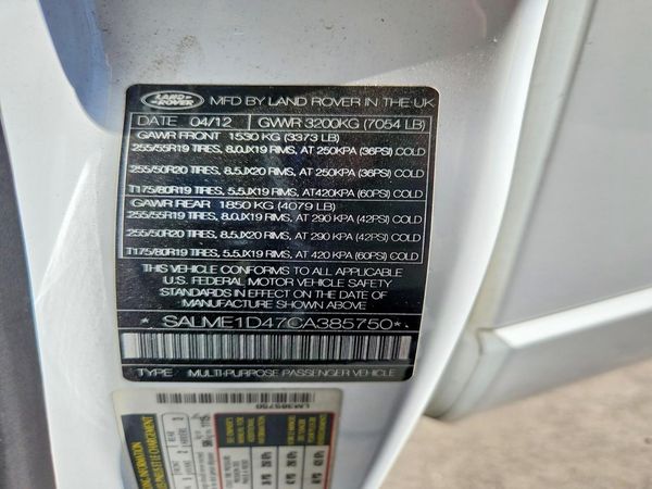 2012 LAND ROVER RANGEROVER HSE
