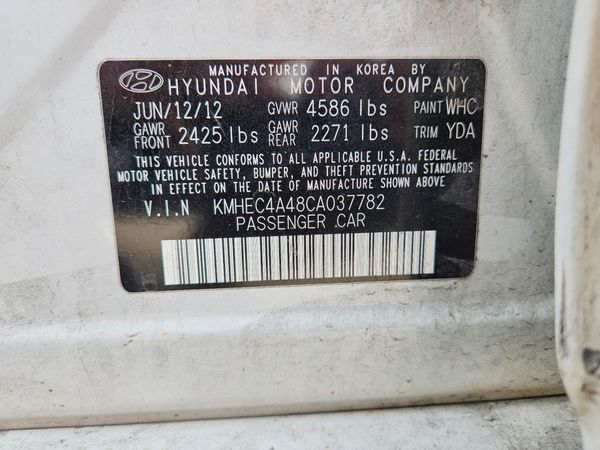 2012 HYUNDAI SONATA Middle level