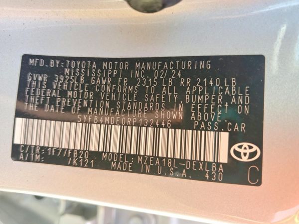 2024 TOYOTA COROLLA