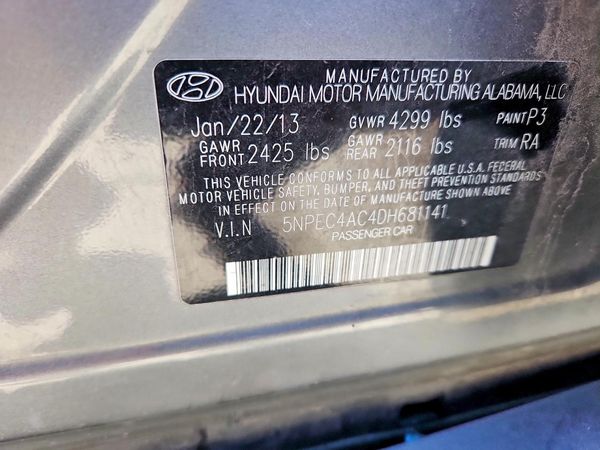 2013 HYUNDAI SONATA