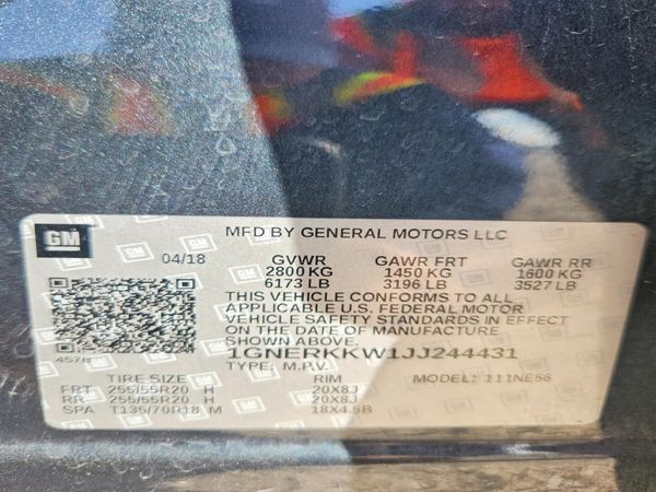2018 CHEVROLET TRAVERSE