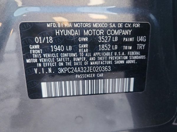 2018 HYUNDAI ACCENT SE and SEL