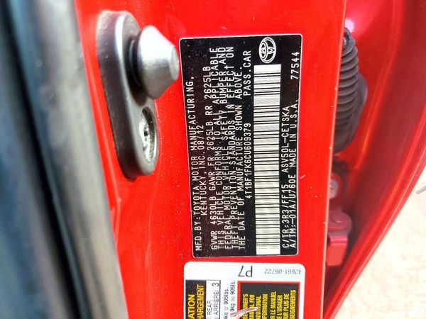 2012 TOYOTA CAMRY