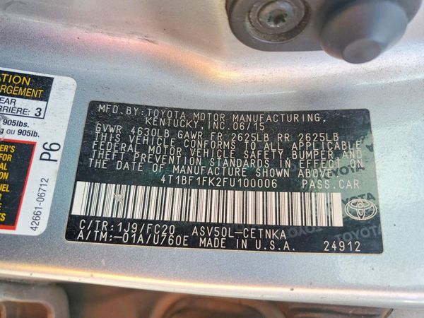 2015 TOYOTA CAMRY